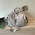 Große Kapazität Reisegepäck Tasche Sporttasche Umhängetasche Weekender für Damen und Herren - Grau