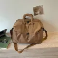 Expandierbare Reisetasche große Kapazität Umhängetasche Fitnessstudio für Kurztrips - Khaki