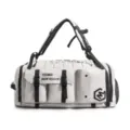 Sac de voyage de sport de grande capacité gris clair avec plusieurs poches. - 68x40x28cm / Gris