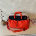 Comoda borsa da viaggio colorblock con grande capacità per lo sport e gli studenti. - 40x20x30 / Rosso