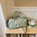 Borsa da palestra casual elegante grande capacità borsa da viaggio da donna con motivo a stelle. - 30*19*19 / Verde