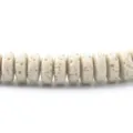 Perline distanziatrici porose bianco sporco per la creazione di gioielli bracciali fai da te - Bianco avorio