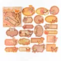 Vintage Schmetterling Aufkleber Pack Retro dekorative Etiketten Scrapbooking Bastelbedarf - Dämmerung Blumen Schmetterling
