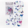 Schmetterling Vientiane PET Sticker Set, 30 Stueck vintage DIY dekorative Bastelaufkleber. - 30 Stück/Packung / Schmetterlingsbecher