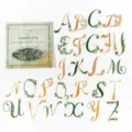 Retro gilded alphabet stickers pack, decorative PET letter stickers for DIY journaling crafts. - Pen Streamline