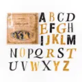 Vintage alphabet PET sticker pack, retro gilded letter stickers for DIY journaling. - Cowboy Cigarette