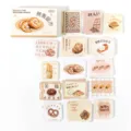 Momo Streichholzschachtel Aufkleber Set, japanische Vintage Tagebuch Deko Sticker, 30Stk. - Essen Post