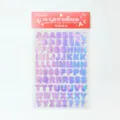 Holographic alphabet stickers for journaling and DIY crafts decorative letter set. - Cute English