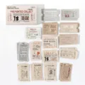 Set di adesivi per biglietti di fiammiferi vintage, cancelleria decorativa retrò per diario. - Raccolta di Ricordi