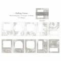 Hohl-Collagekarten ästhetische botanische Scrapbooking Aufkleber Set 75x90mm Papierbastelbedarf - Untergehender Mond