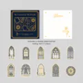 Gotische Fenster Schwefelsäure Papier Aufkleber Set für Tagebuch DIY Basteln Scrapbooking - Kirchenfenster