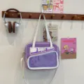 Bolso de hombro Ita esponjoso morado estilo cómic Y2K con ventana transparente y felpa. - Púrpura (Bolso Solo)
