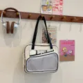 Bolso de hombro Ita blanco esponjoso Y2K lindo manga bolso cruzado casual de anime - Blanco (Bolso Solo)