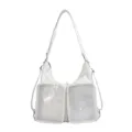 Bolso ita blanco bolsillos frontales transparentes patrón de estrellas mochila diaria - Blanco