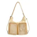 Bolsa ita con bolsillos frontales transparentes estampado estrellas mochila convertible - Amarillo