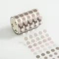 Transparent PET polka dot washi tape for journaling, minimalist style planner sticker roll. - Azure Sea Song