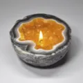 Decorative resin agate candle holder bowl, retro scented wax ornament for home decor. - 6*12cm / 9601 Orange Yellow