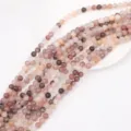 Perle di pietra naturale fili semilavorati per la creazione di bracciali gioielli fai da te. - Pietra viola naturale
