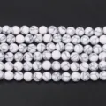 Perline di pietra bianca screpolata per la produzione di braccialetti gioielli DIY 8mm - Howlite Bianca Sintetica