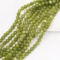 Perline di pietra naturale verde sfuse per la creazione di gioielli e bracciali DIY. - Quarzo Olivina