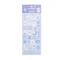 Mo Card cute puppy pearl sticker sheet for journaling, DIY deco, aesthetic blue scrapbooking. - Pearly Round Dog