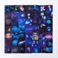 Square washi paper stickers memo pad set, aesthetic jellyfish and fireworks journaling decor. - Azure City