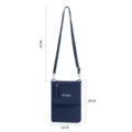 Dark blue crossbody shoulder bag passport holder travel organizer bag for daily trips - Navy Blue