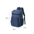 Waterproof insulated thermal backpack for outdoor travel, picnic, and lunch box storage. - Navy Blue
