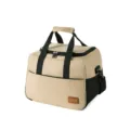 Thickened Insulated Lunch Bag Khaki Cooler Bag with Shoulder Strap for Picnic and Work - Beige