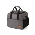 Thickened insulated lunch bag grey cooler bag with handle and side mesh pocket for picnic. - Gray