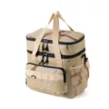 Camouflage double-layer insulated lunch bag, portable outdoor picnic bento cooler bag. - Camouflage Khaki