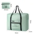 Foldable travel duffel bag large capacity portable storage handbag for fitness and business trips. - Green
