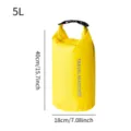 5L Waterproof Dry Bag Portable Roll-Top Compression Storage Bag for Travel Outdoor Yellow - 5l / Yellow