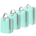 Reis pakblokken compressie set mintgroene koffer organizer tassen voor onderweg. - Compressie 4-delige set [Meerblauw]