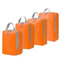 Oranje reis verpakking kubussen set van 4 compressie tassen voor koffer organisatoren. - Compressie 4-Delige Set Oranje