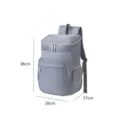 Waterproof insulated backpack cooler bag for travel, outdoor, picnic, and lunch meals grey. - Gray