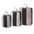 Kompression Reise-Packtaschen Set, Koffer-Organizer mit praktischem Netzfenster. - 3-Teiliges Set [Schwarz]