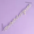 Bridal hair vine silver rhinestone pearl wedding headpiece hair accessory for bride party - Gentle Luxurious Headband (HS-J4730)