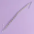 Sparkling rhinestone hair chain headpiece, silver metal bridal wedding party hair accessory. - Minimalist Premium Headband (HS-J4751)