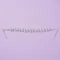 Silver crystal leaf bridal hair vine headband for wedding party, elegant shining hair accessory. - Advanced Light Luxury Headband (HS-J6098)