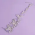 Silver rhinestone floral bridal hair vine headpiece wedding party hair accessories - Trendy Niche Headband (HS-J6826S)