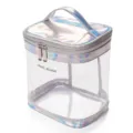 Clear holographic travel toiletry bag waterproof portable cosmetic bag storage organizer - Silver Bucket Toiletry Bag