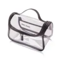 Clear travel toiletry bag portable large capacity waterproof cosmetic makeup storage handbag - Black Handheld Toiletry Bag