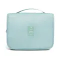 Borsa da toeletta da viaggio appesa in azzurro, grande custodia pieghevole per cosmetici. - Blu lago