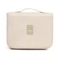 Borsa da toeletta da viaggio appesa trousse per cosmetici pieghevole portatile beige - Beige
