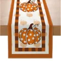 Τραπεζομάντιλο κολοκύθας Thanksgiving φθινοπωρινό πάρτι διακόσμηση εσωτερικής τραπεζαρίας. - Στυλ 9