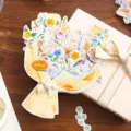 DIY Mazzo di Fiori Biglietto d'Auguri Set Floreale Carta Regalo Messaggio Giallo SKU - Prima Vista Nebbia Stame