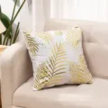Federe per cuscini in peluche stampato in oro stile europeo per divano letto casa - 45*45cm / Foglie d'Oro (Senza Anima)
