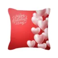 Fodera cuscino San Valentino, palloncini cuore rosso federa decorativa per divano camera - 45X45cm (Senza Anima) / Stile 1
