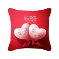 Federa cuscino San Valentino dettaglio, cuscino decorativo rosso cuore per divano letto. - 45X45cm (Senza Anima) / modello 2